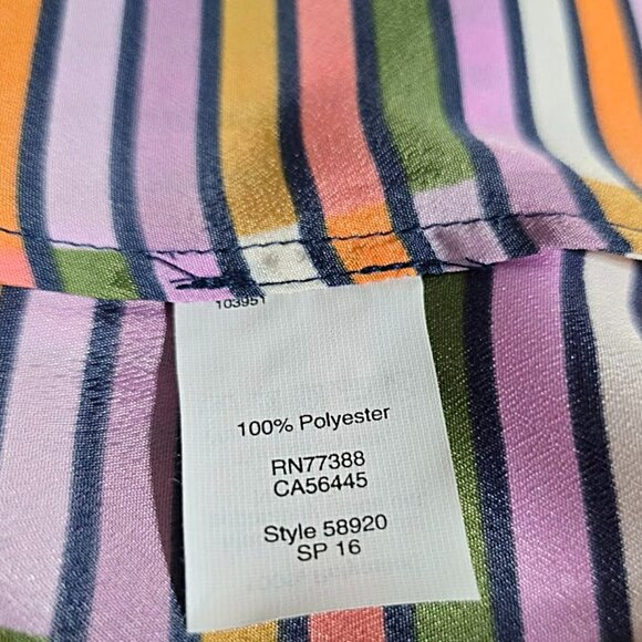 Nwt J Crew Factory Multicolored Stripe Spaghetti Strap Tank Top 4 Womens New $49 - Picture 7 of 8